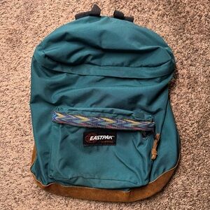 Vintage Eastpak aztec suede leather backpack